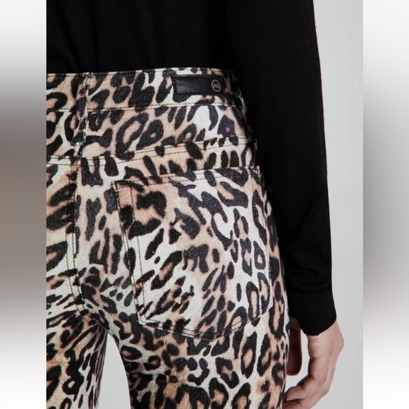 NWOT AG Leopard Print Farrah Skinny Ankle Pants Velvet Casual Women’s 27 - Picture 3 of 12